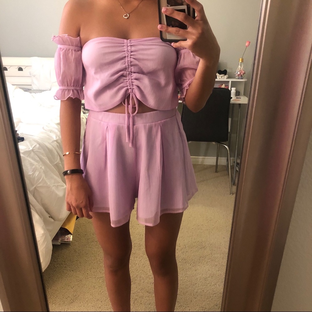 lilac lucy in the sky romper
